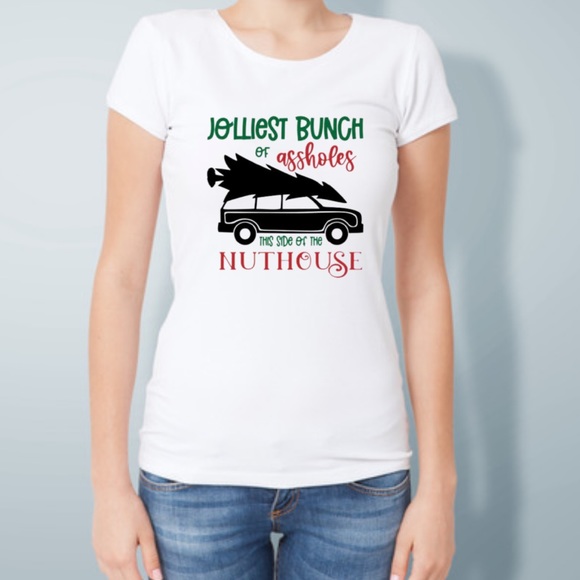 Tops - Jolliest Bunch Christmas Vacation Holiday Funny Clark Griswold Unisex T-shirt